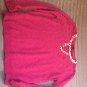 Inc fushia long sleeve sweater